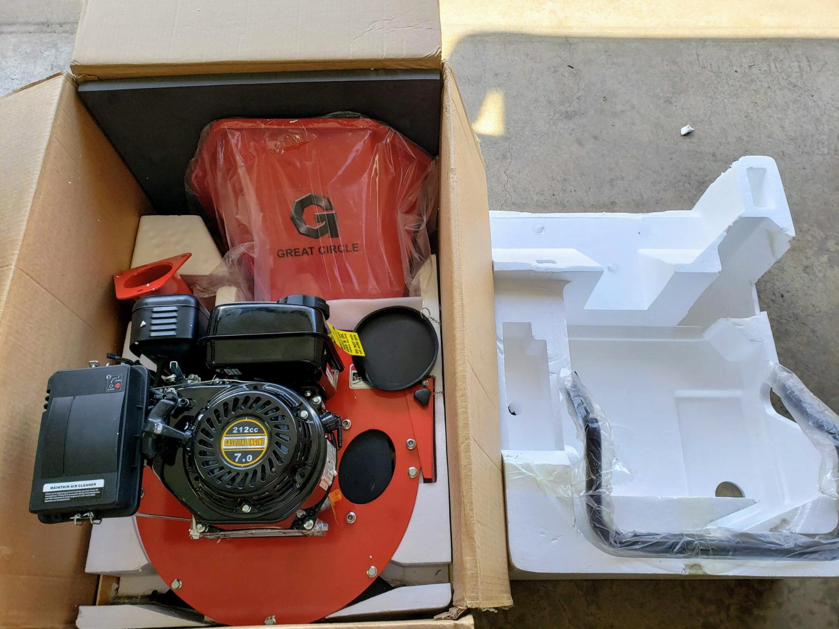 GreatCircleUSA Wood Chipper Shredder Mulcher Heavy Duty Gas Powered 3 in 1 Multi-Function 3
