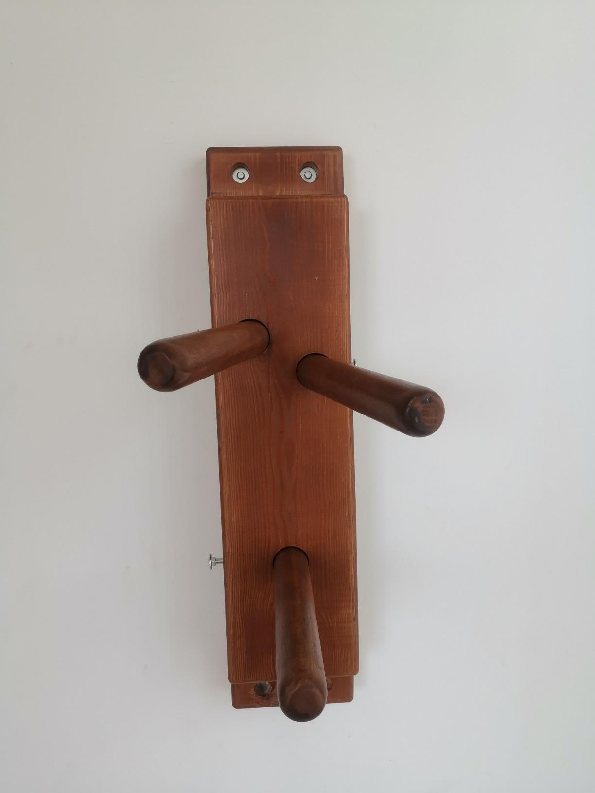 Wing Chun Wooden Dummy Plane Walnut Gray Ash Color customer photo 2