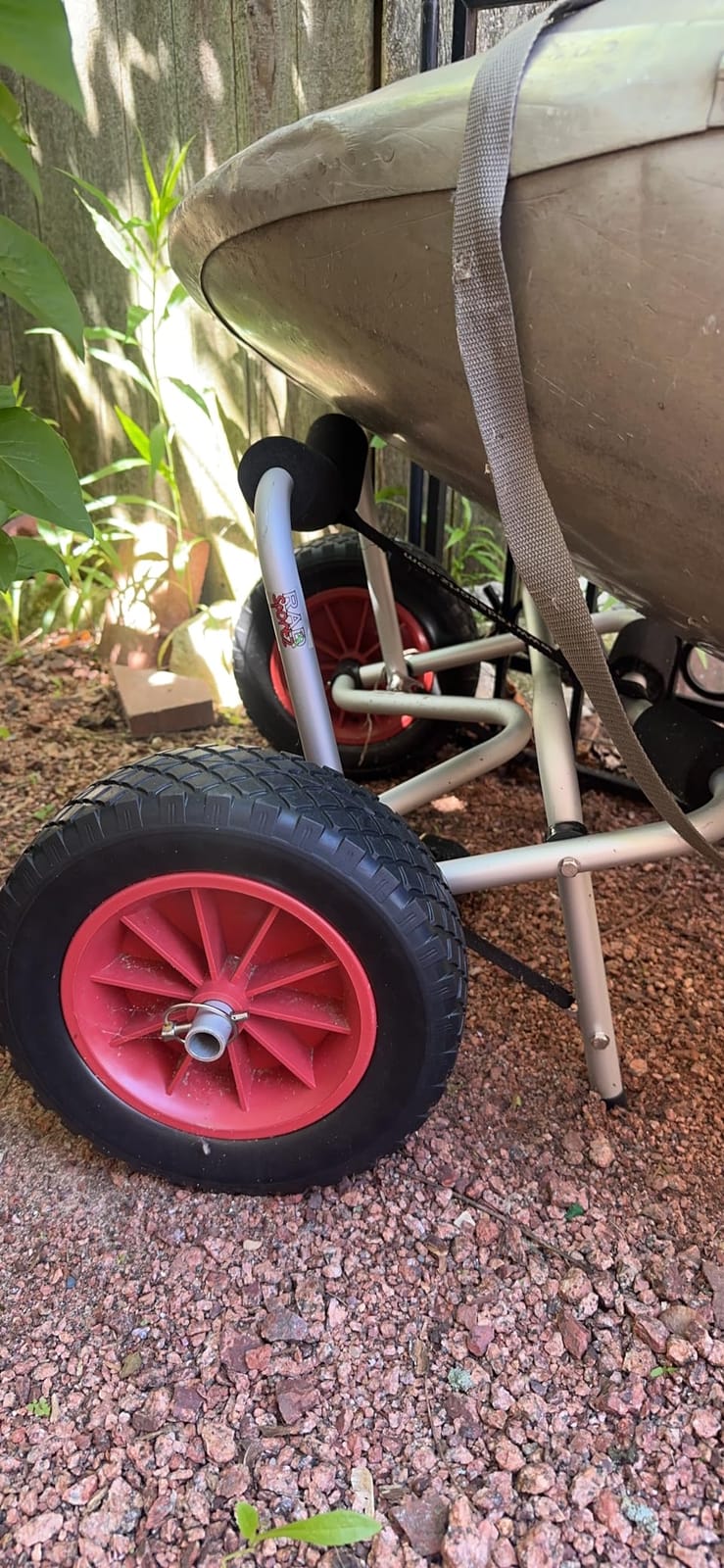 Kayak Cart – 150 Lbs Capacity Canoe Dolly with Airless Tires, Foldable Aluminum Frame, and Carrying Bag for Personal Watercraft by Rad Sportz (Orange) customer photo 2
