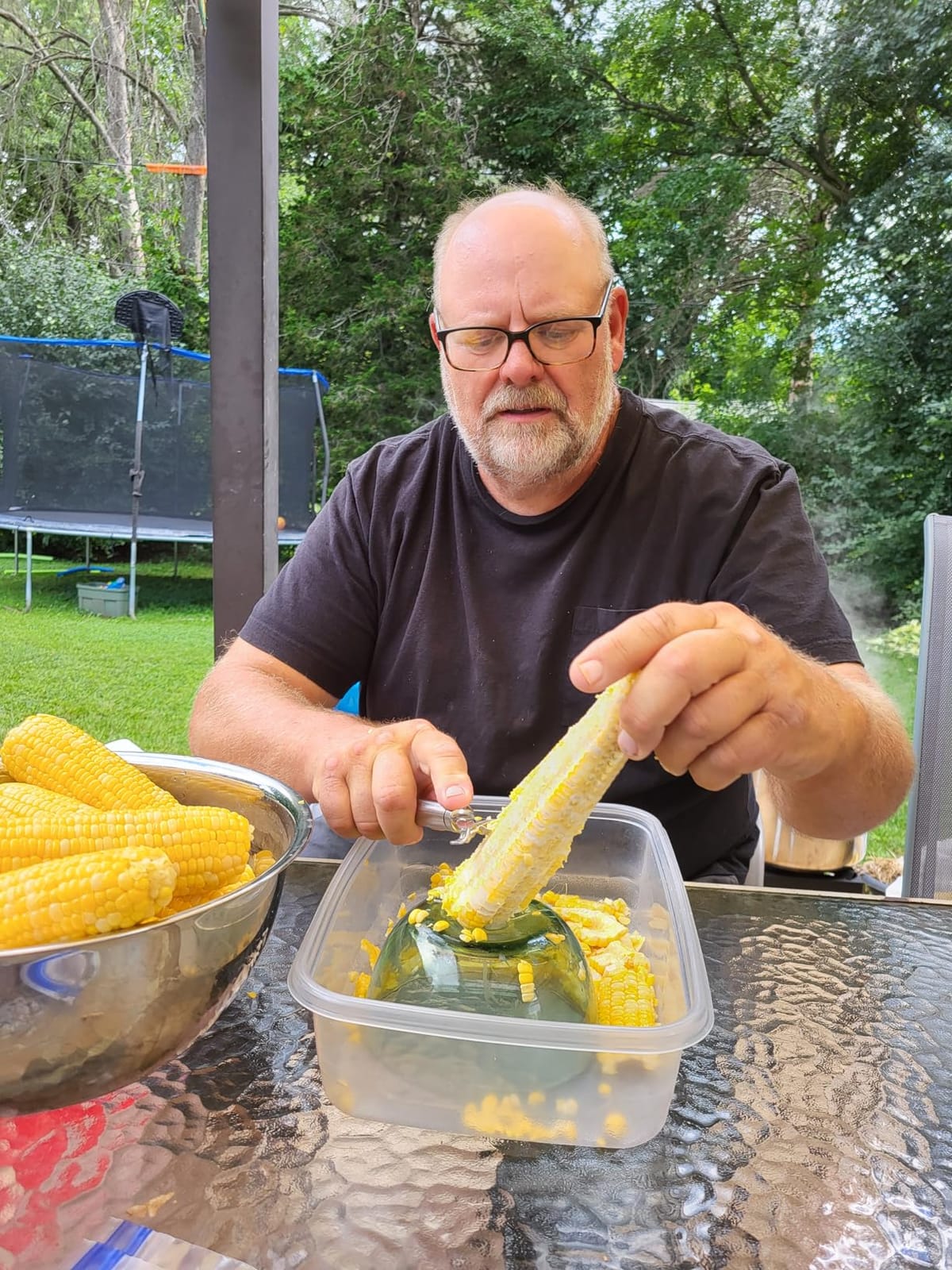 Corn Peeler, Corn stripper for corn on the cob remover tool,Stainless steel multifunctional Kitchen Grips Corn planer Cob Cutter kernels, with Hand Protect customer photo 2