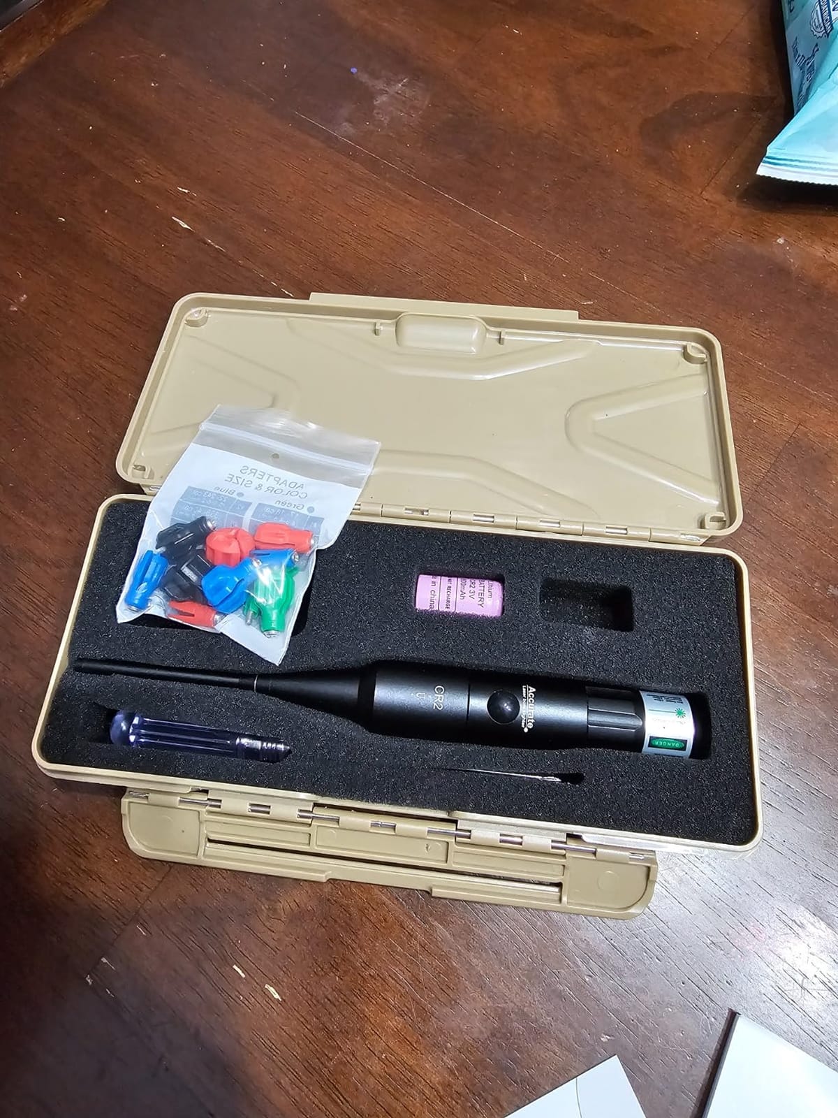 StrongTools Red or Green BoreSighter 177 to 12GA Caliber Rifle Scope Handgun Hunting Red/Green Dot Boresight Kit Press Switch Bore Sight 800mAh Battery customer photo 1