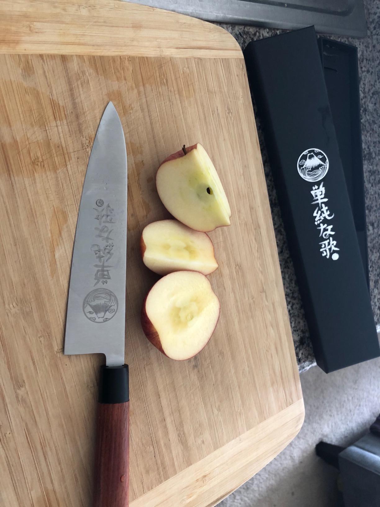 Traditional Japanese Professional Gyuto Kitchen Chefs Knife – Premium 8-inch High Carbon Stainless Steel Gyuto Sushi Knife with High Corrosion Resistance in a Single Bevel Chisel Edge Grind customer photo 1