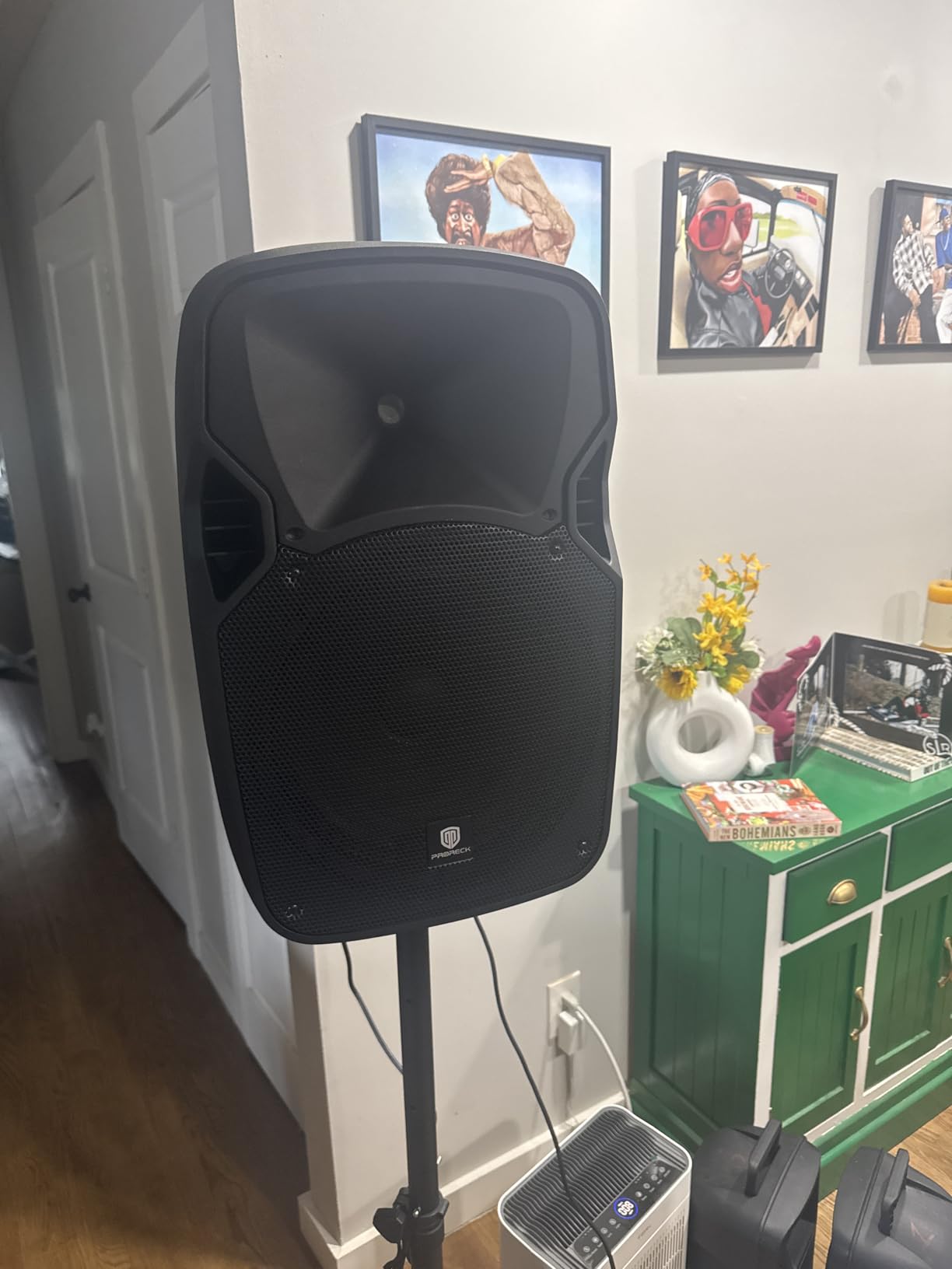 PRORECK Party 12 12-Inch 1800W 2-Way Powered PA Speaker System Combo Set with Bluetooth/USB Drive/SD Card/FM/Remote Control/Speaker Stands for Indoor, Outdoor DJ Parties, Personal Gatherings, Karaoke customer photo 1
