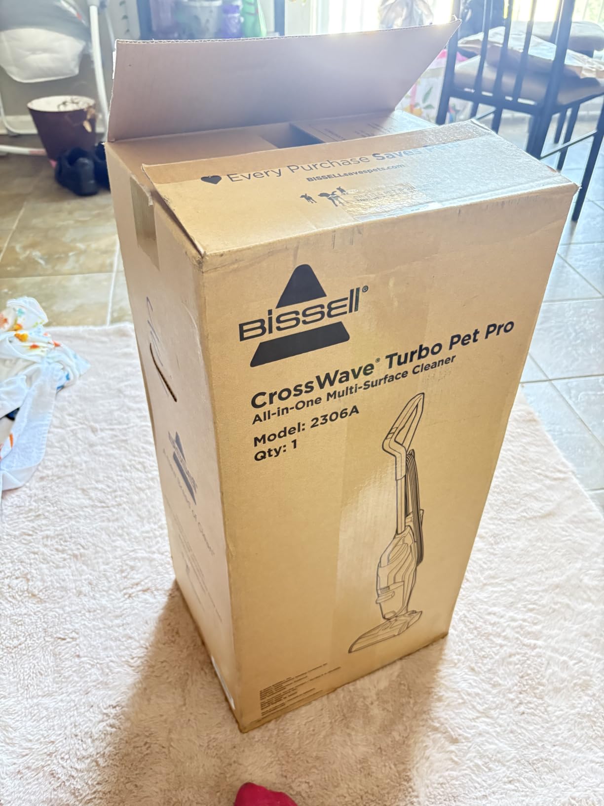 Bissell CrossWave Pet Pro Wet Dry Vacuum Mop, Hard Floors, 2306A | All-in-one vacuum & mop; area rugs & hard floors; Purple color; simultaneous vacuuming & washing customer photo 1