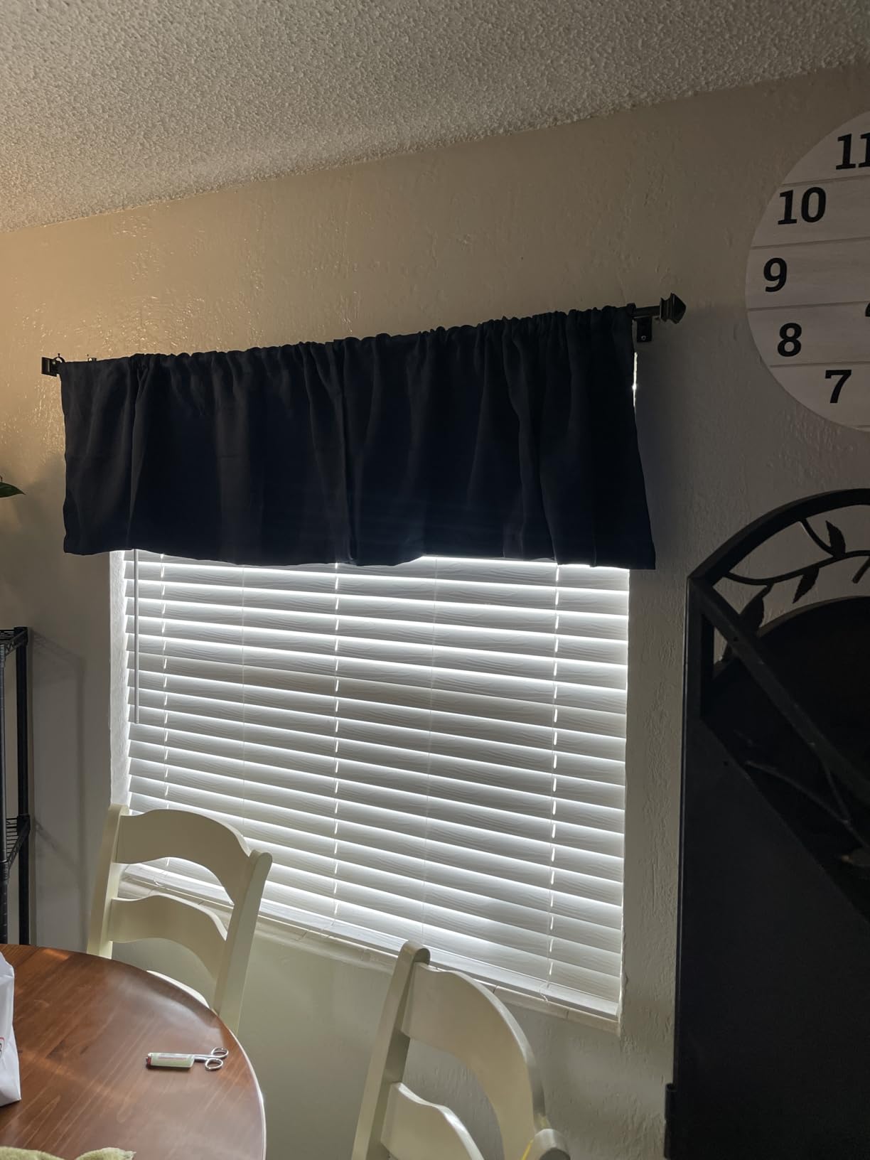 H.VERSAILTEX Blackout Valances for Windows,Navy Blue Short Window Valance Curtains for Living Room/Bedroom/Bathroom Privacy Decorative Rod Pocket Kitchen Valances,2 Panels,52