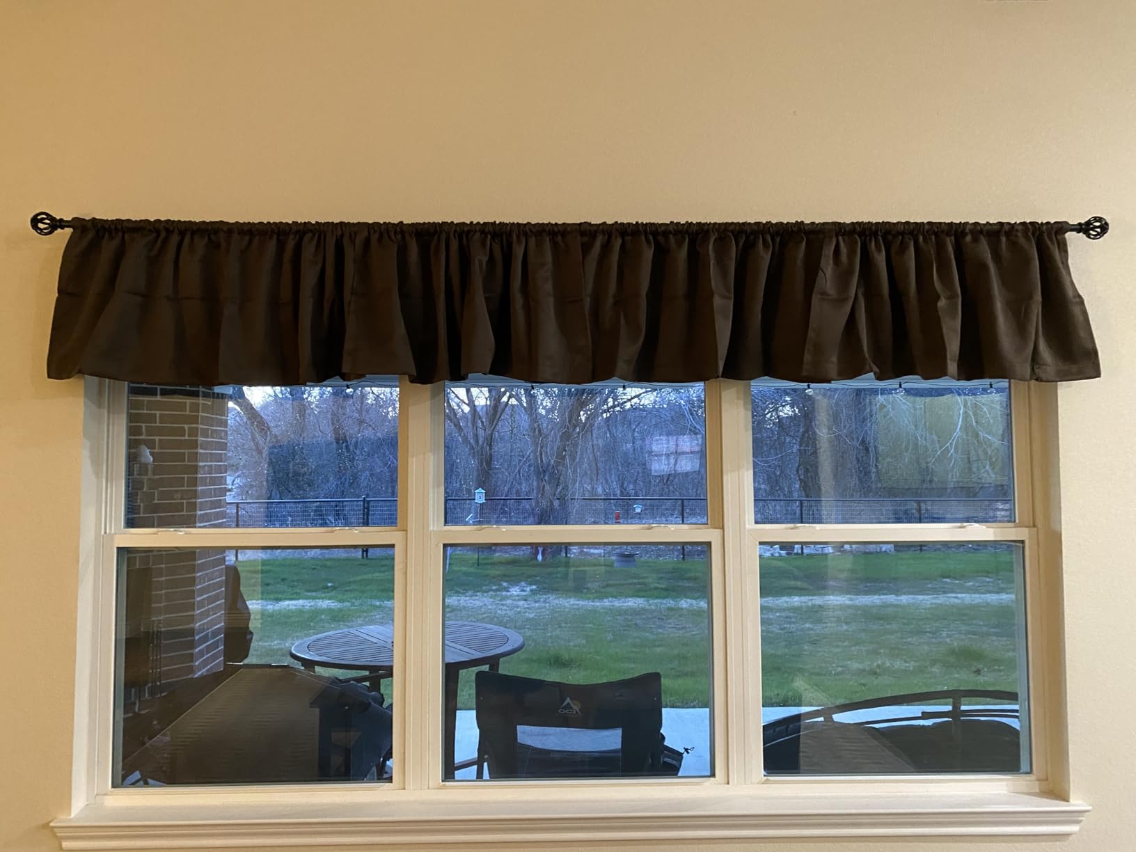H.VERSAILTEX Blackout Valances for Windows,Navy Blue Short Window Valance Curtains for Living Room/Bedroom/Bathroom Privacy Decorative Rod Pocket Kitchen Valances,2 Panels,52
