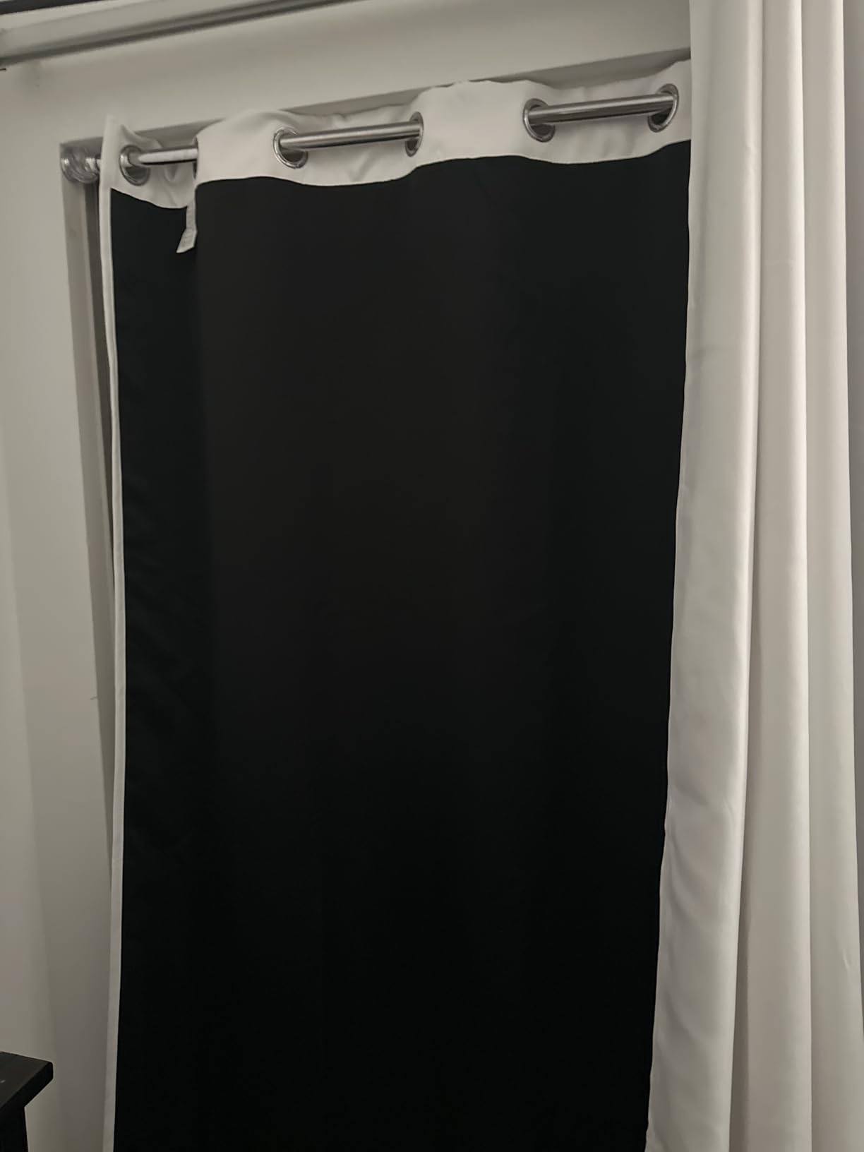 NICETOWN Thermal Insulated 100% Blackout Curtains, Noise Reducing Performance Slider Curtain Panel with Black Lining, Full Light Blocking Patio Door Drapery (1 PC, 100-inch x 84-inch, Biscotti Beige) customer photo 2