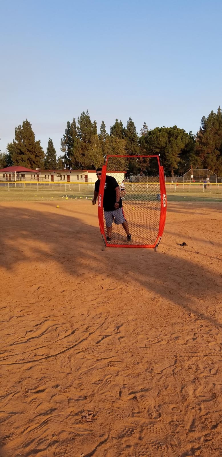 GoSports Baseball & Softball Pitching Screens - L Screen or I Screen - Pitcher Protection Net customer photo 2