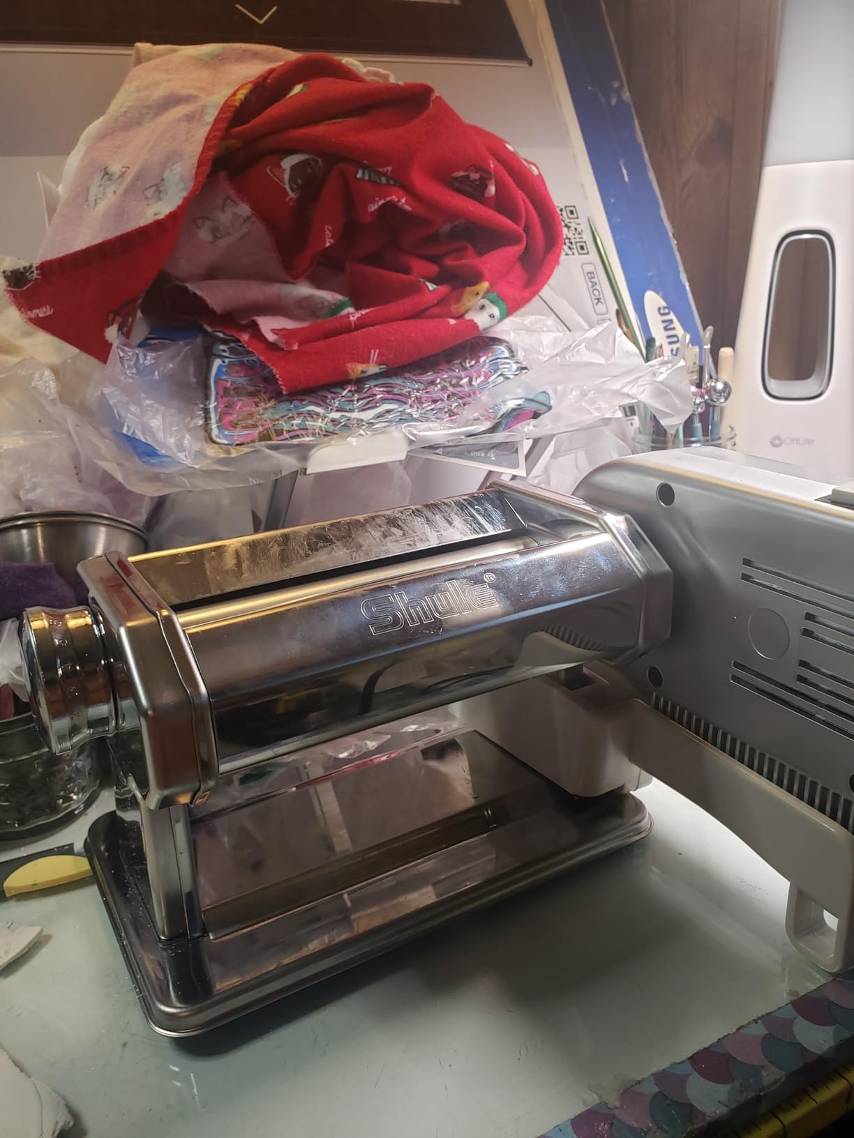 Shule Electric Pasta Maker with Motor, Hand Crank and Ravioli Roller customer photo 2