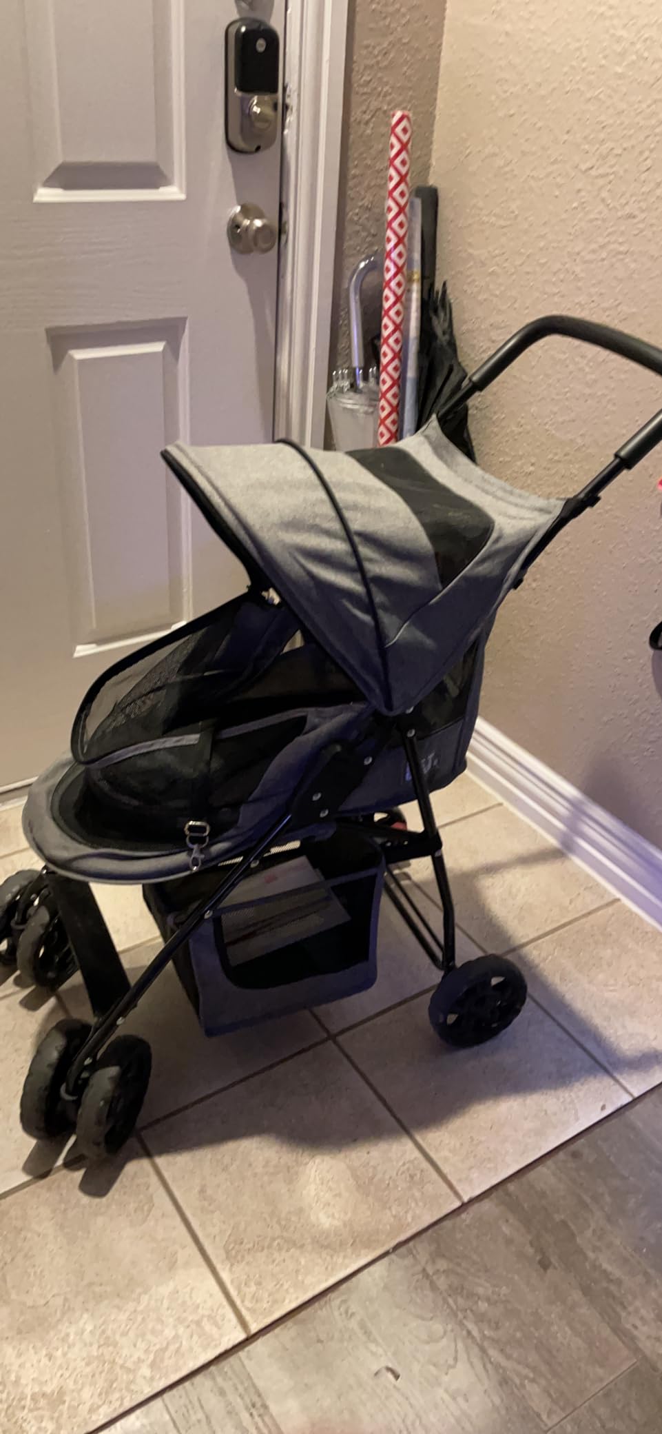 Pet Gear No-Zip Happy Trails Lite Pet Stroller, Dark Platinum customer photo 1