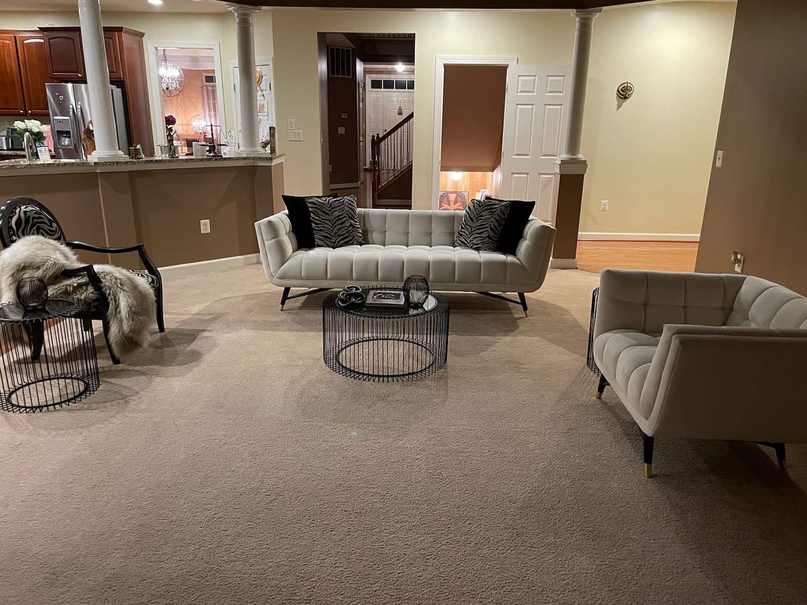 Modway Adept Contemporary Mid-Century Modern Performance Velvet Upholstered Tufted Sofa in Ivory customer photo 2