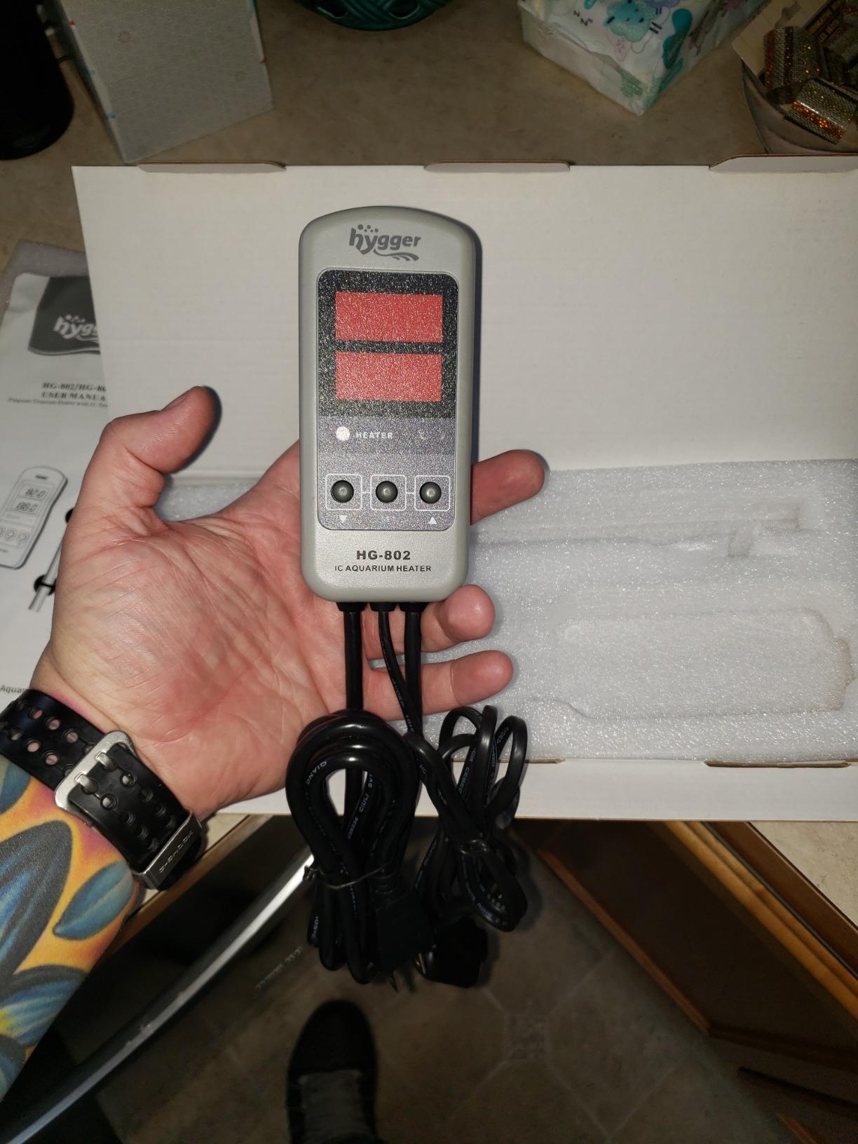 hygger 200W Titanium Aquarium Heater for Salt Water and Fresh Water, Digital Submersible Heater with External IC Thermostat Controller and Thermometer, for Fish Tank 20-45 Gallon customer photo 1
