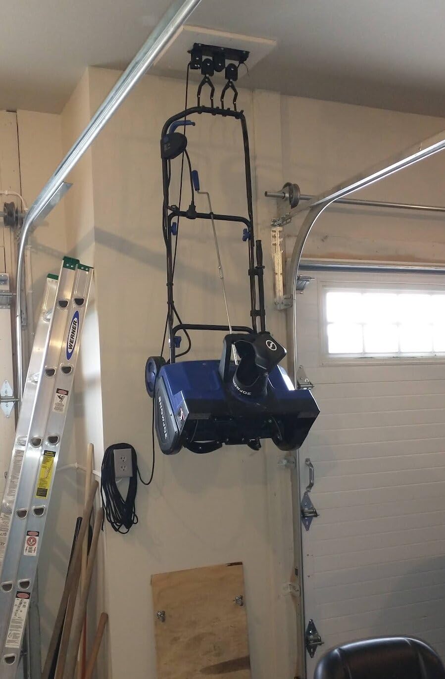 Bike Lift Hoist for Garage Ceiling, Heavy Duty Ceiling Mountain Bicycle Hanger Pulley Rack 100 lb Capacity customer photo 2