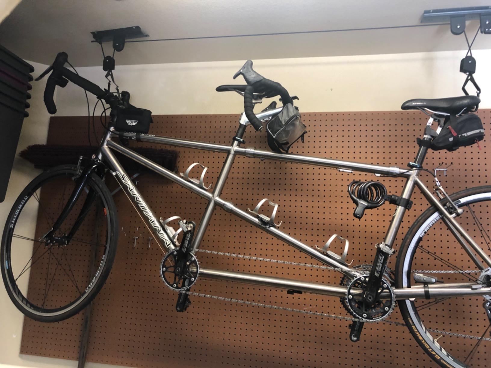 Bike Hoist, Ceiling Bicycle Lift, 3 Pulley, 45ft Rope, 100LB Capacity customer photo 2