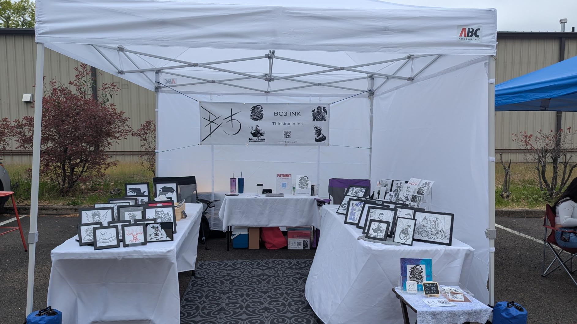 ABCCANOPY Commercial Pop Up Canopy Tent with Sidewalls 10X10,White customer photo 2