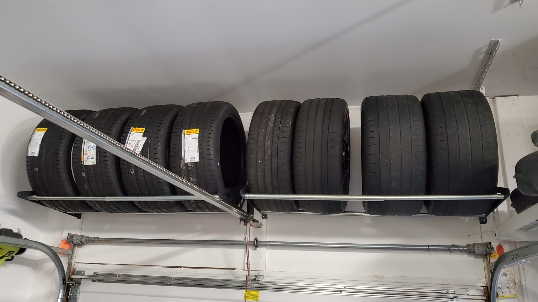 SafeRacks Heavy-Duty Adjustable Steel Wall Mount Tire Rack, Black, 400 lb customer photo 1