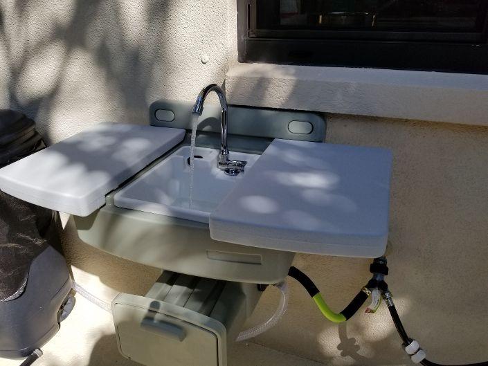 BrylaneHome Outdoor Garden Sink With Hose Holder customer photo 2