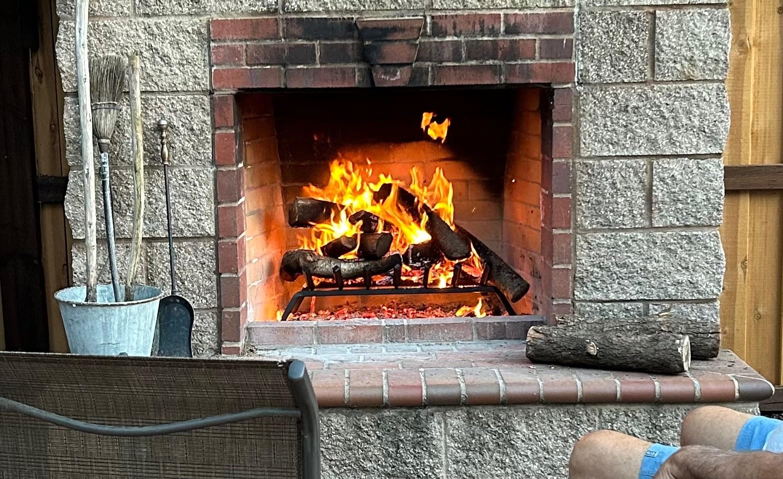 Fireplace Log Grate 30 inch 7 Bar Fire Grates Heavy Duty 3/4” Wide Solid Steel Indoor Chimney Hearth Outdoor Fire Place Kindling Tool Pit Wrought Iron Wood Stove Firewood Burning Rack Holder customer photo 2