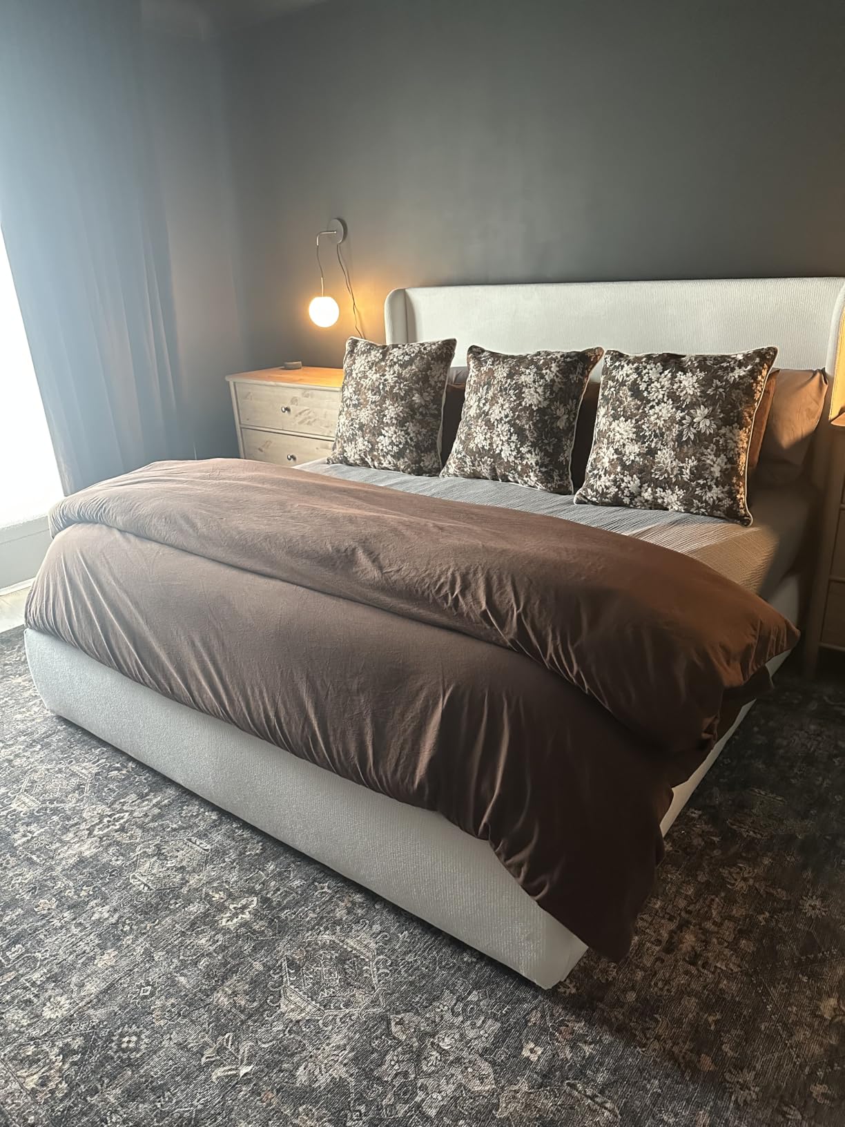 MooMee Duvet Cover Set 100% Washed Cotton Linen Like Queen customer photo 1