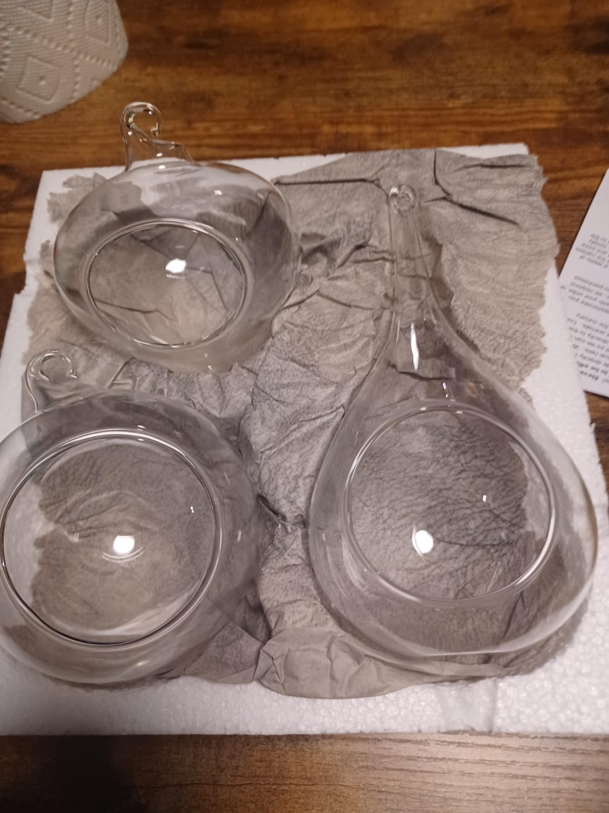 Mkono 3 Pack Air Plant Holder, Glass Hanging Planter Terrarium Globe Hanger customer photo 1