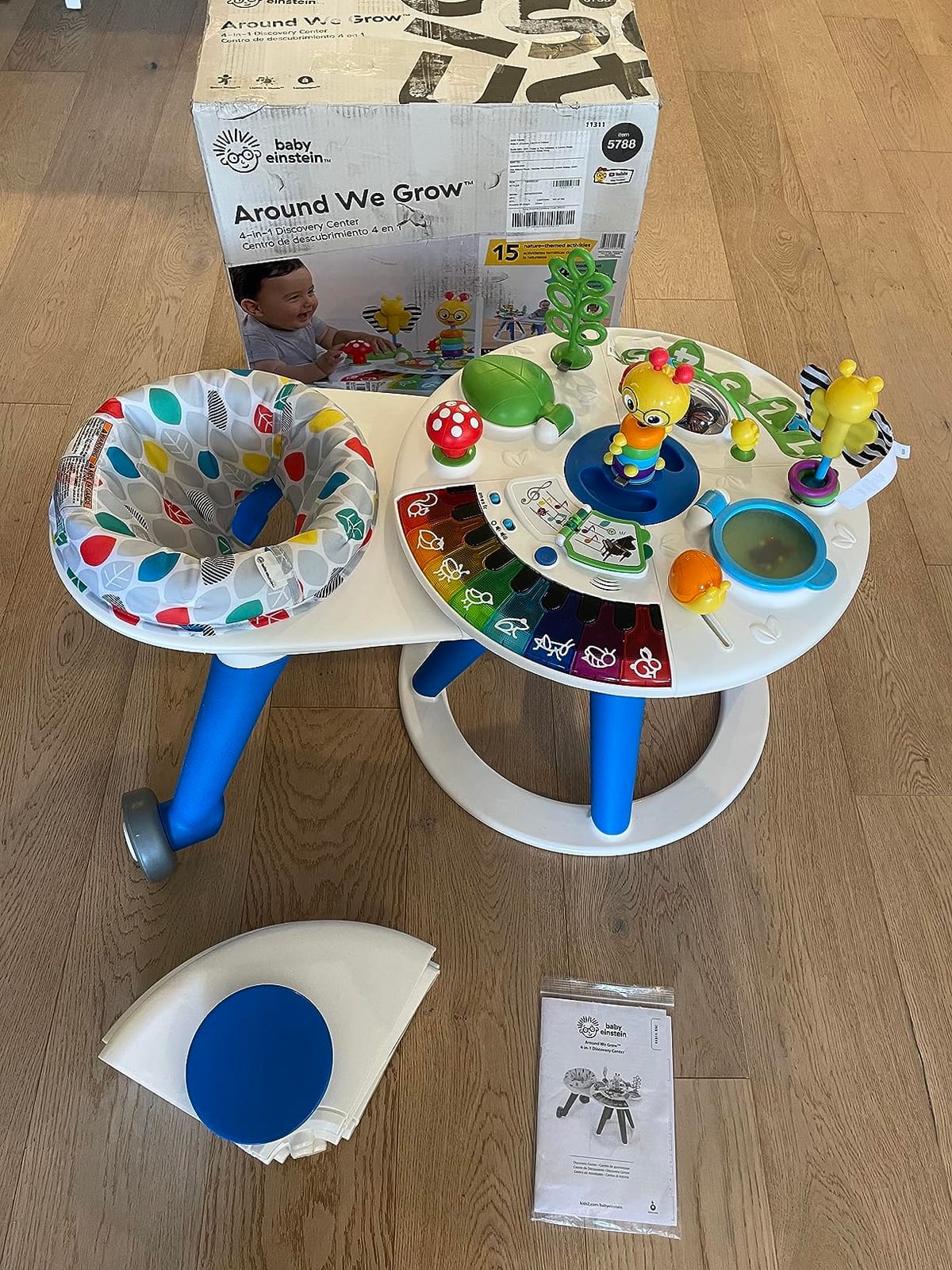 Baby Einstein 4-in-1 Activity Center & Walker with Piano, Age 6M+ | 4 ways to grow: walker, discovery table, art table & floor play—entertains babies 6-36 months with 15+ activities customer photo 2