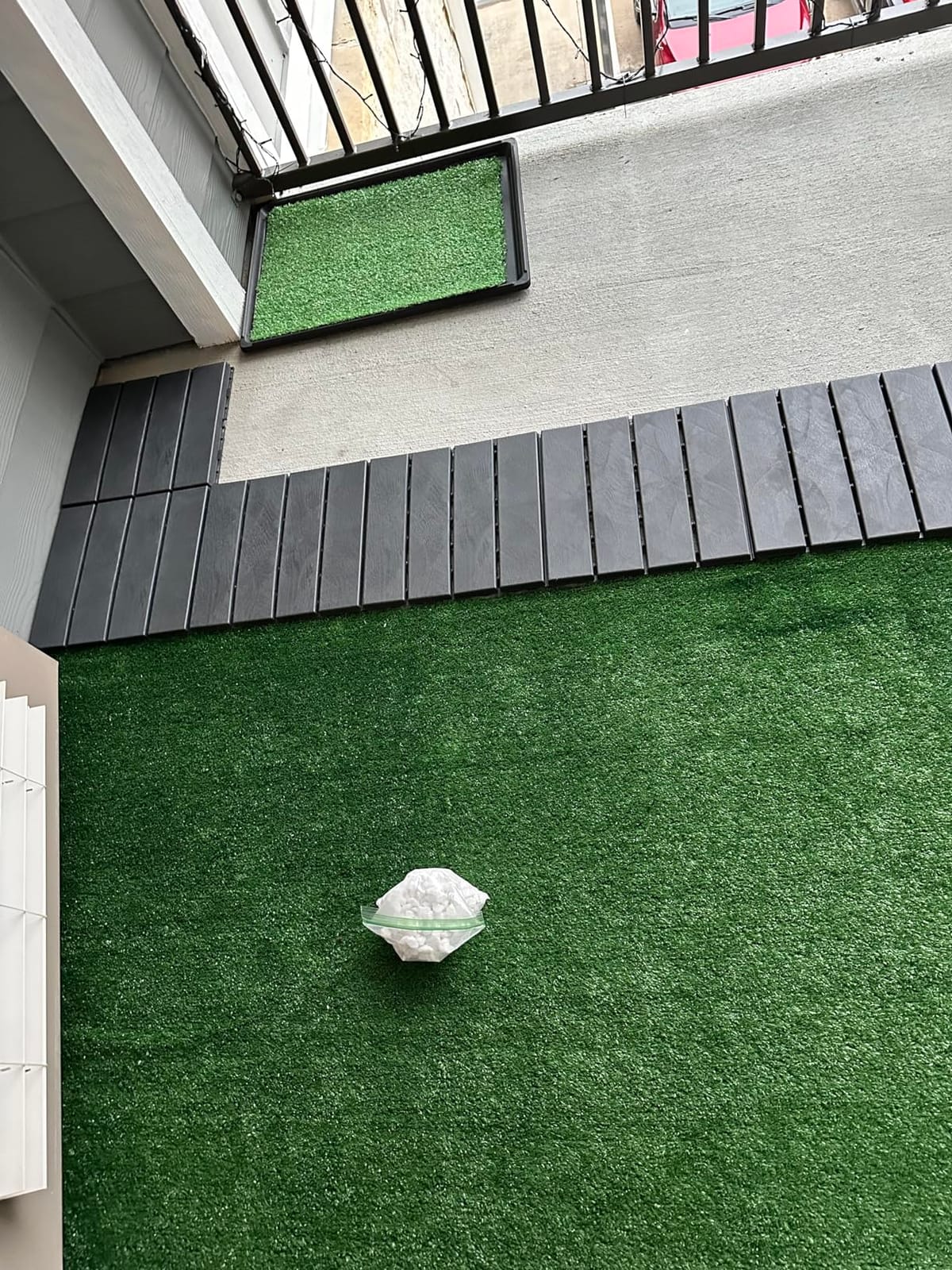 domi outdoor living Patio Deck Tiles, 12 x 12 inches Composite Interlocking Decking Tile, Four Slat Plastic Outdoor Flooring, 9 Pieces One Pack, Dark Grey customer photo 1