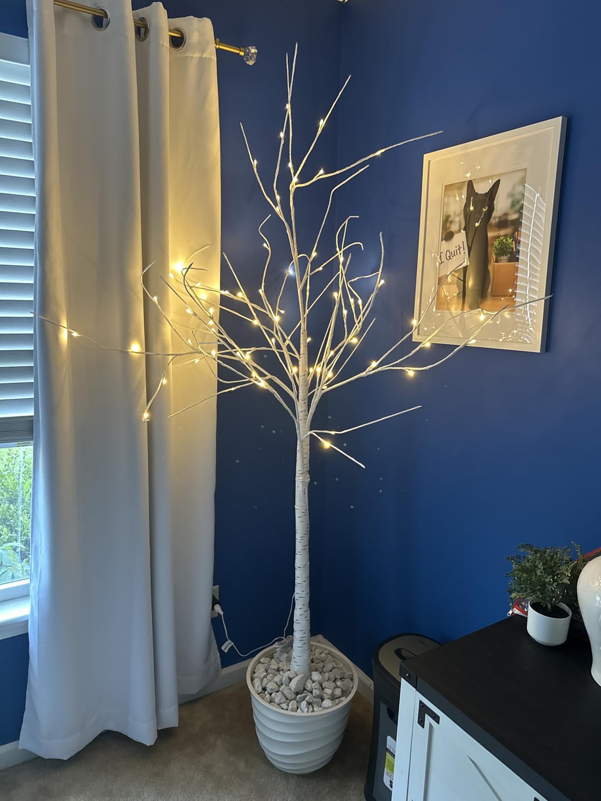 LIGHTSHARE LED Birch Tree Light Set - 4ft, 6ft, 8ft Trees with Warm White Lights - Indoor Outdoor Christmas Wedding Party Decorations (3-Pack) customer photo 1