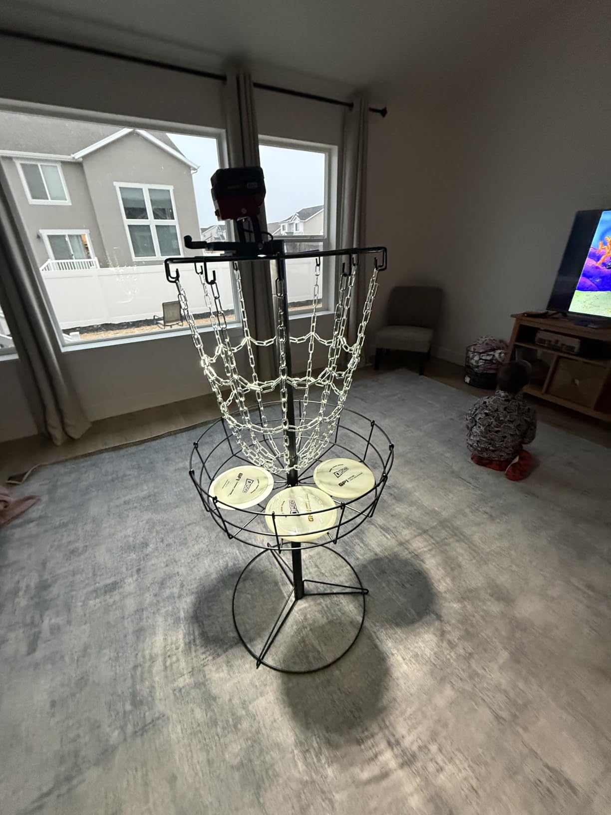 Yaheetech 12-Chain Portable Outdoor Steel Disc Golf Basket Practice Target customer photo 2