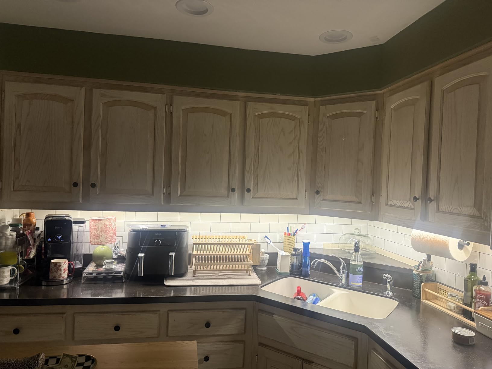 WOBANE Under Cabinet LED Lighting Kit,Dimmable Strip Lights with RF Remote | 6PCS 20inch, 24W Adapter, Hidden 2700K Warm White Set, 1500lm, Timing, Bright, Kitchen, Counter, Shelf, Showcase customer photo 2