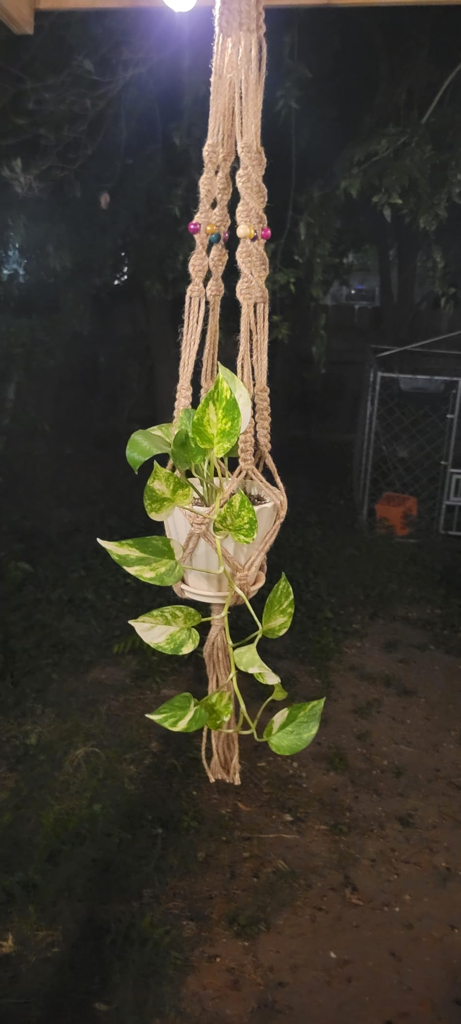 JES&MEDIS 5-Pack Macrame Plant Hangers with 5 Hooks, Different Tiers, Handmade Cotton Rope Hanging Planters Set Flower Pots Holder Stand, for Indoor Outdoor Boho Home Decor customer photo 1