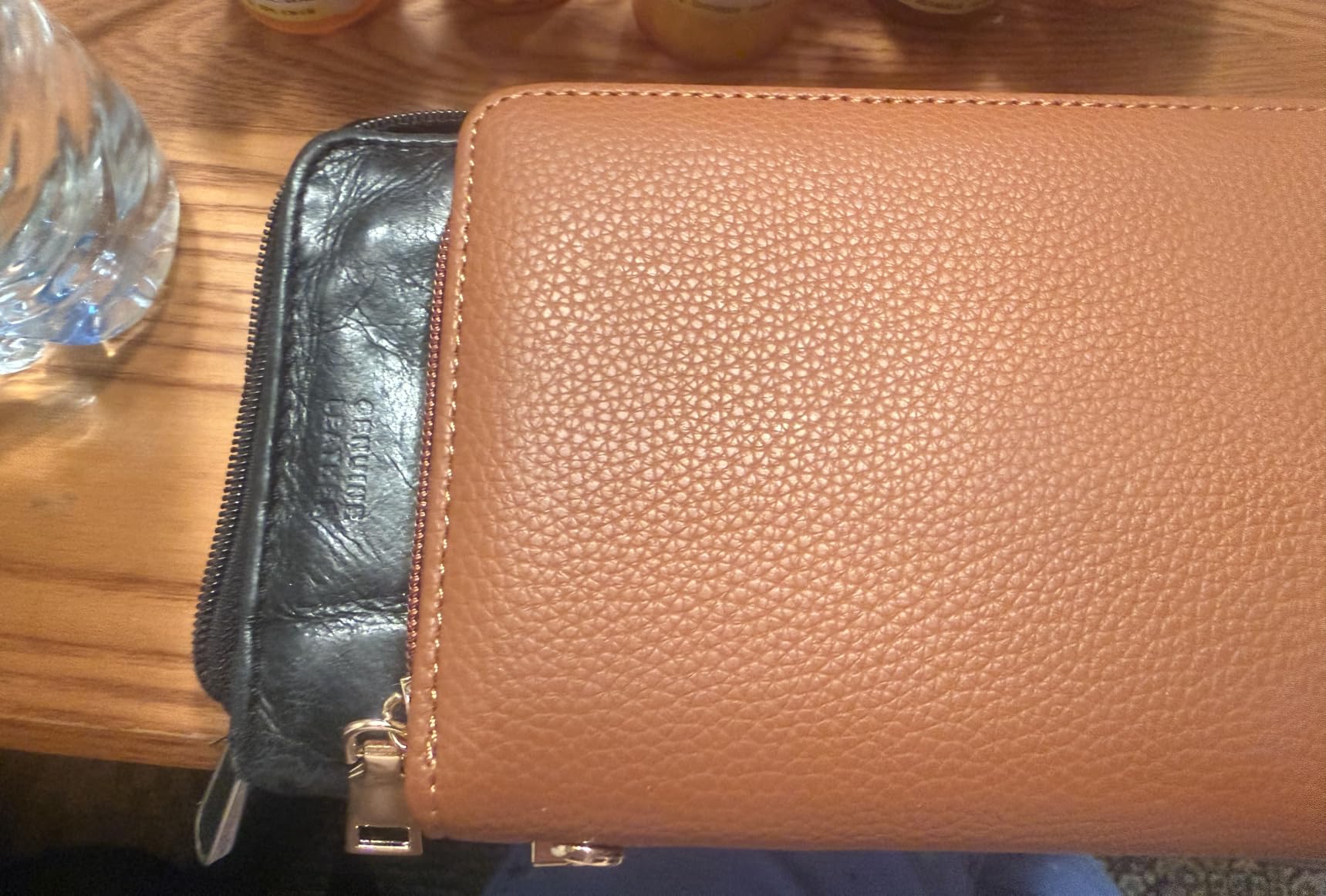 Chelmon Women's Vegan Leather Clutch Wallet with Zip, Hand Strap, Large Capacity customer photo 2