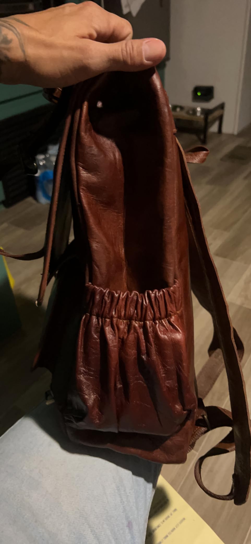 Genuine Top Grain Leather Laptop Backpack for Men and Women, Handmade Veg Tan Vintage Rucksack, Travel Daypack, Gift for Men customer photo 1