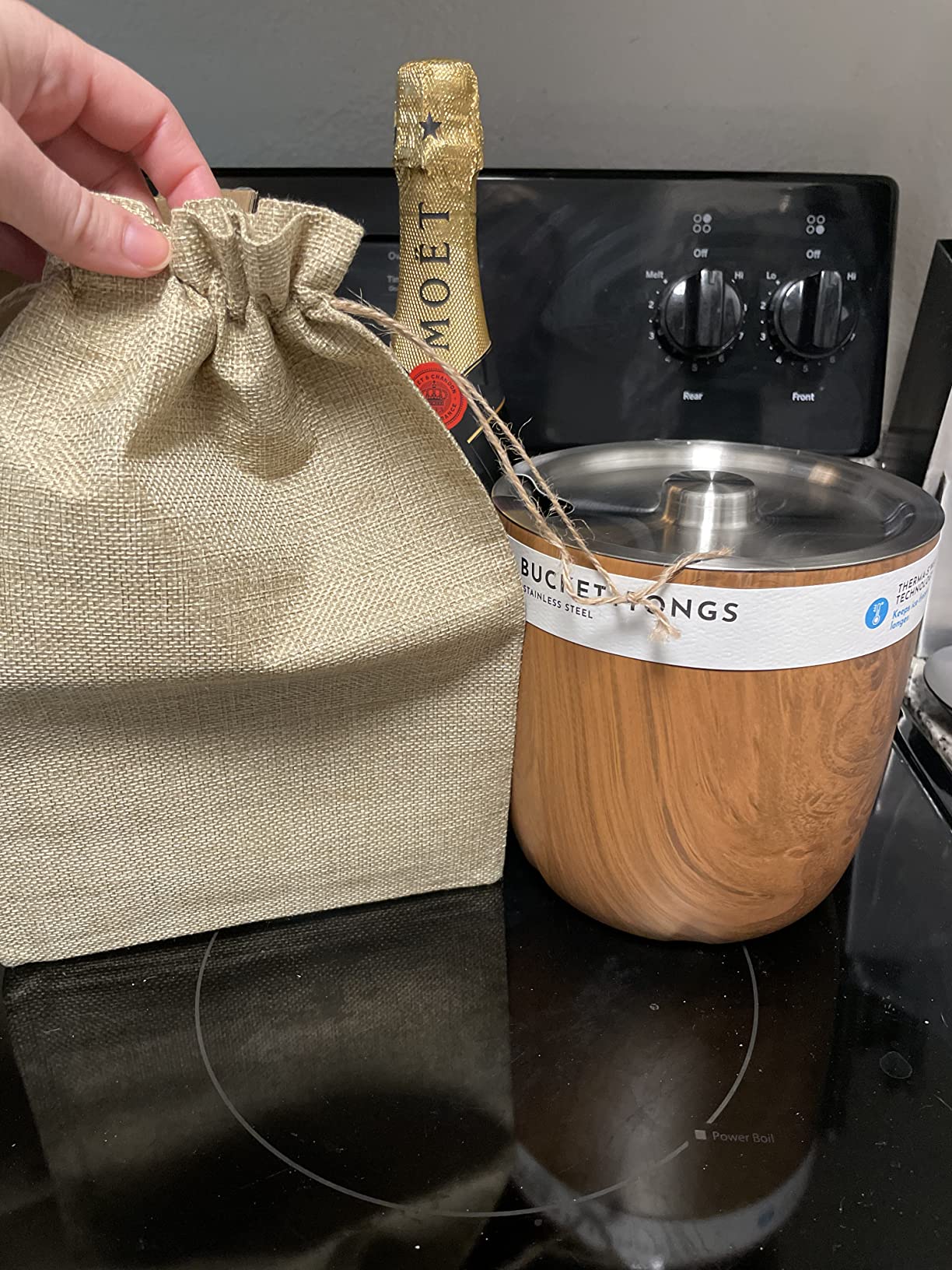 S’well Stainless Steel Ice Bucket with Tongs, 68oz Capacity, Teakwood Pattern Finish, Triple-Layer Vacuum Insulated to Keep Ice Colder Longer, BPA-Free Barware customer photo 1