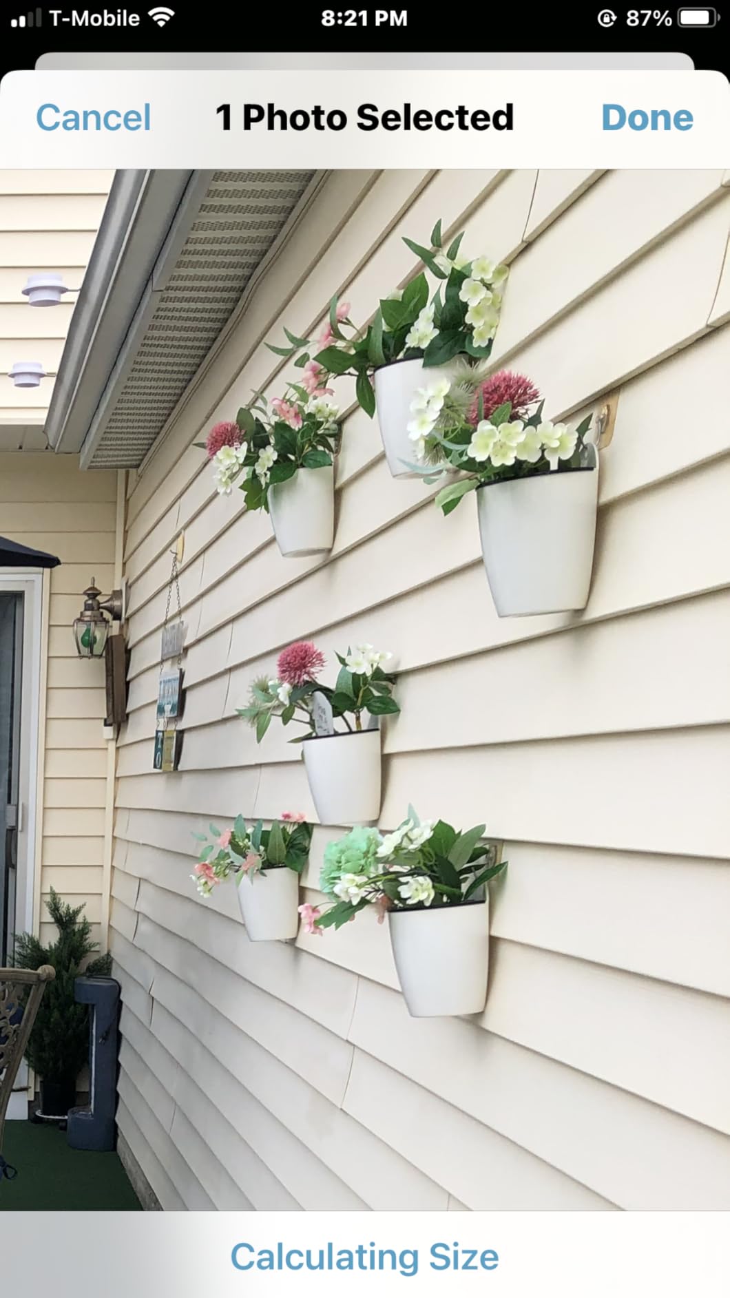 ORIMERC 6 Pack Hanging Planter Wall Planter Self Watering 5 inch Plant Pot with Hardware Vertical Planter Outdoor Indoor Plants Herb Garden Home Décor Kitchen Balcony Railing Shelf Fence (Medium) customer photo 2