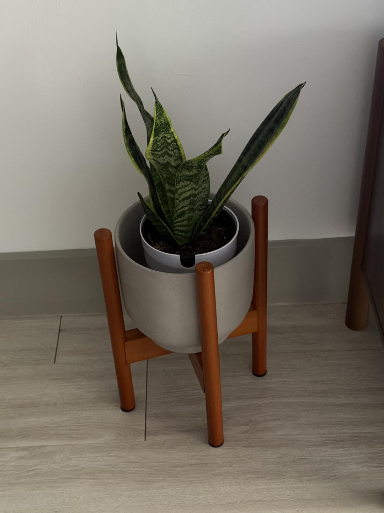 MUDEELA Plant Stand for Indoor, Bamboo Material, Dark Brown, 14.5 Inch Tall customer photo 1