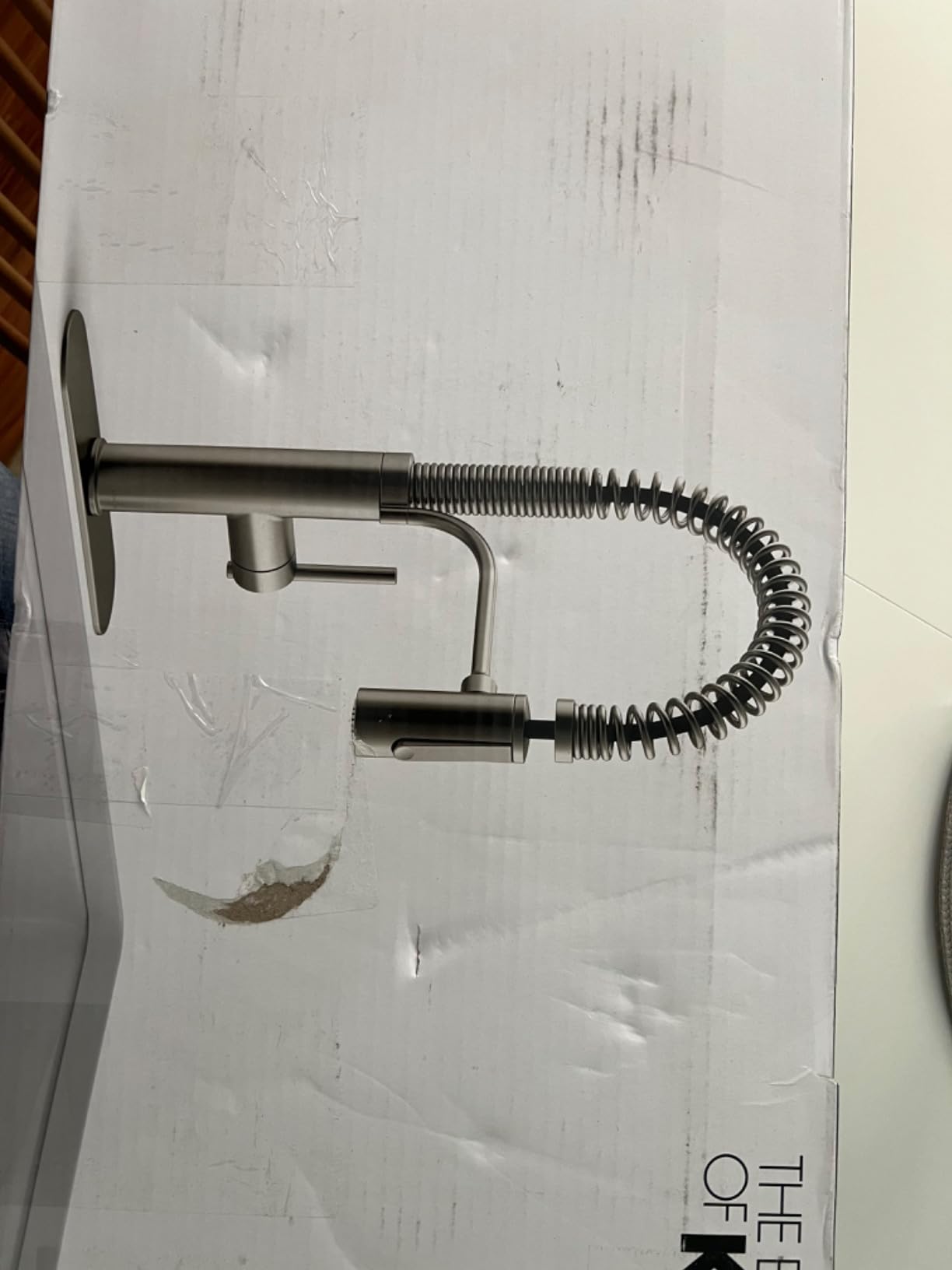 KOHLER 22973-VS Crue High-Arc Kitchen Faucet with Pull Down Spring Spout, Professional Pre-Rinse Kitchen Faucet, Commercial Faucet, Vibrant Stainless customer photo 1