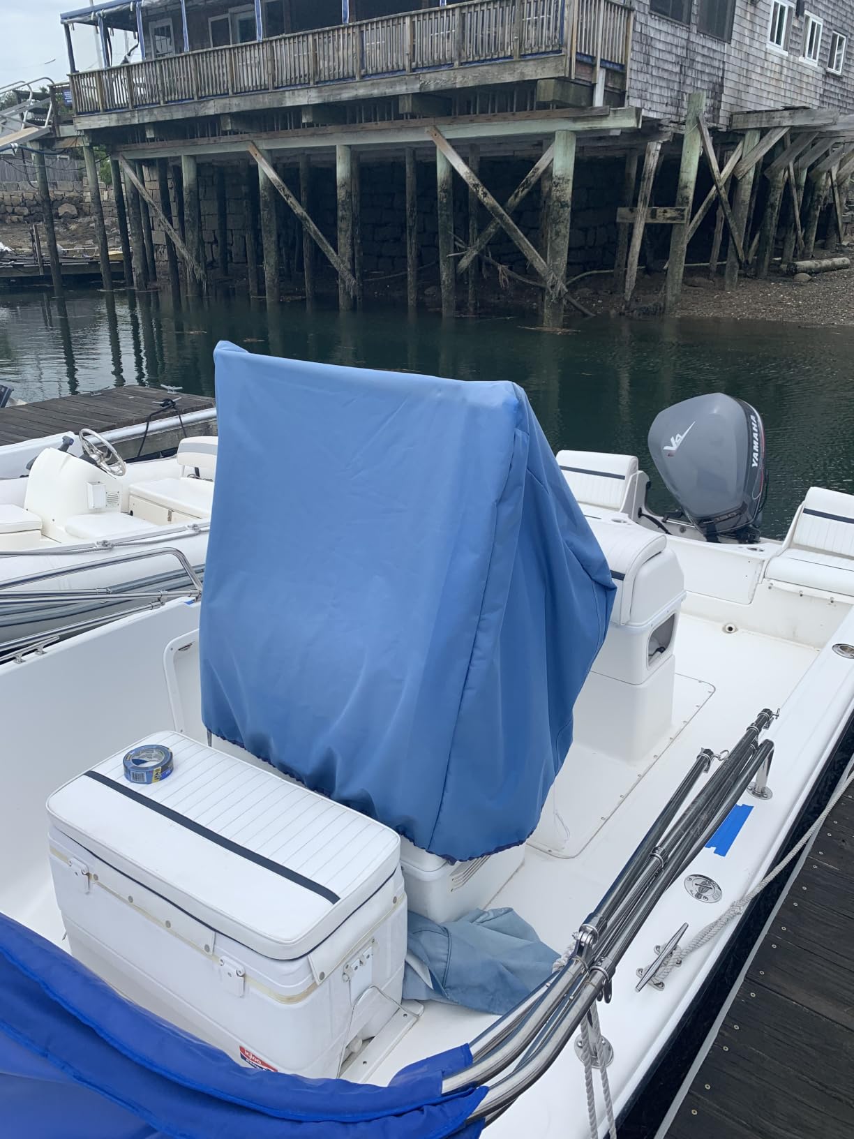 Boat Center Console Cover Boat Console Cover 30x40x44in Blue customer photo 2