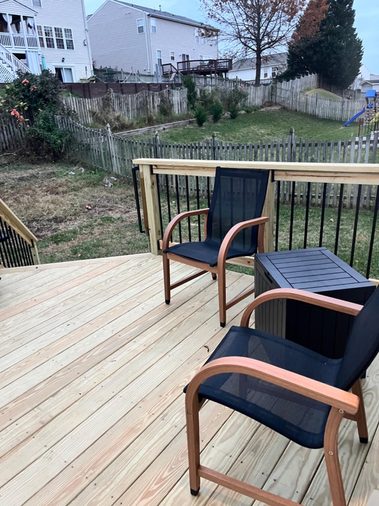 Amazonia Franklin 9-Piece Rectangular Extendable Patio Dining Set Teak Finish and Weather-Net Technology Ideal for Outdoors and Indoors customer photo 2