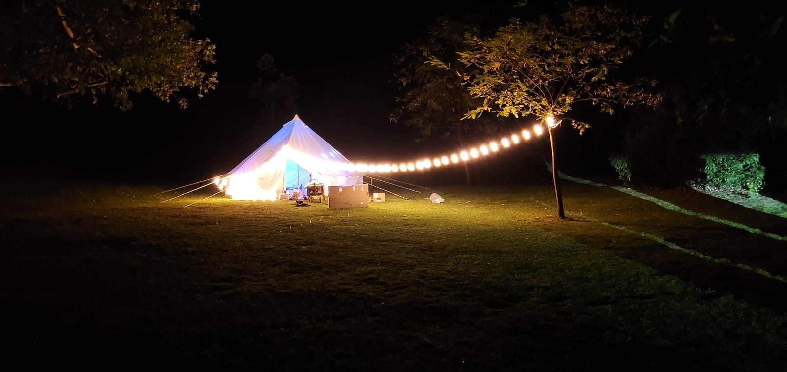 Outdoor Safari Glamping Tent Oxford 3M/ 4M/5M/6M Luxury Yurt Bell Tent for Family Camping customer photo 1