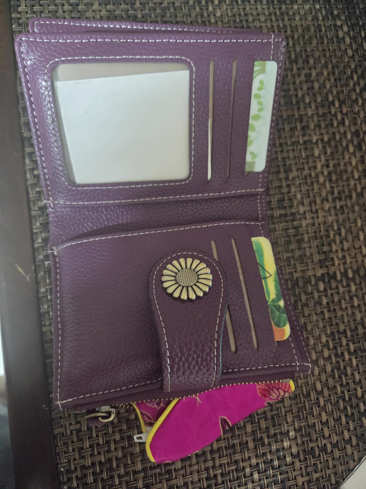 SENDEFN Small Womens Wallet Leather Bifold Card Holder RFID Blocking with Zipper Coin Pocket customer photo 1