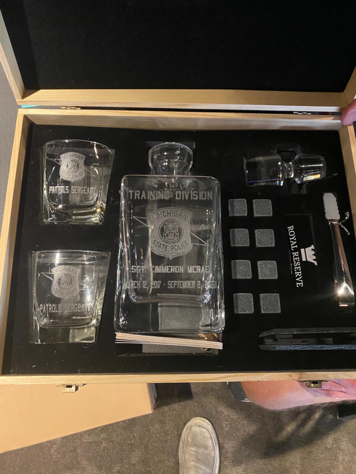 Whiskey Decanter Set for Men, Bourbon Decanter, Glasses & Whiskey Stones customer photo 1
