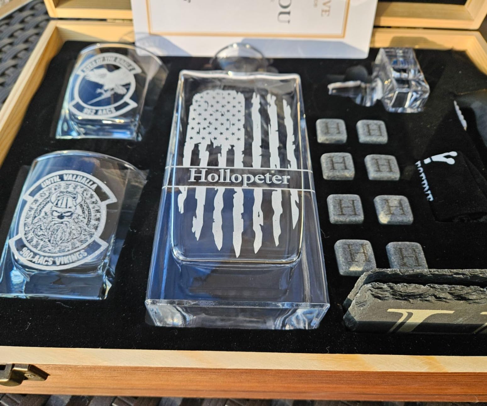 Whiskey Decanter Set for Men, Bourbon Decanter, Glasses & Whiskey Stones customer photo 2