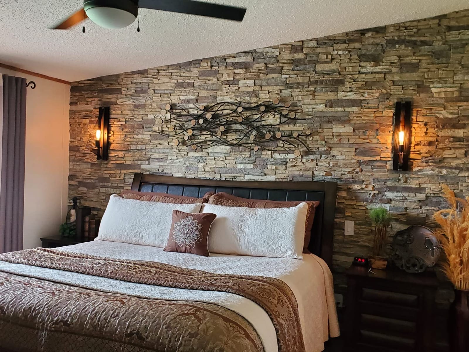 AZ FAUX | High-Density Polyurethane Faux Stone Wall Covering Panels for Interior and Exterior Decor | Stacked Stone Siding Panel | Sedona | 48