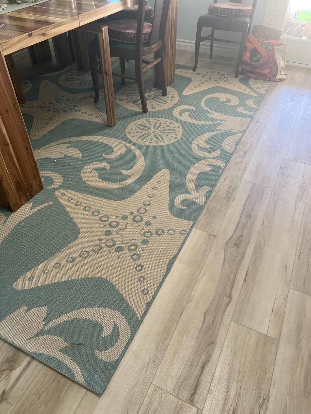 Gertmenian Indoor Outdoor Area Rug, Classic Flatweave, Washable, Stain & UV Resistant Carpet, Deck, Patio, Poolside & Mudroom, 9x13 Ft Extra Large, Anchors, Nut Brown Black customer photo 1