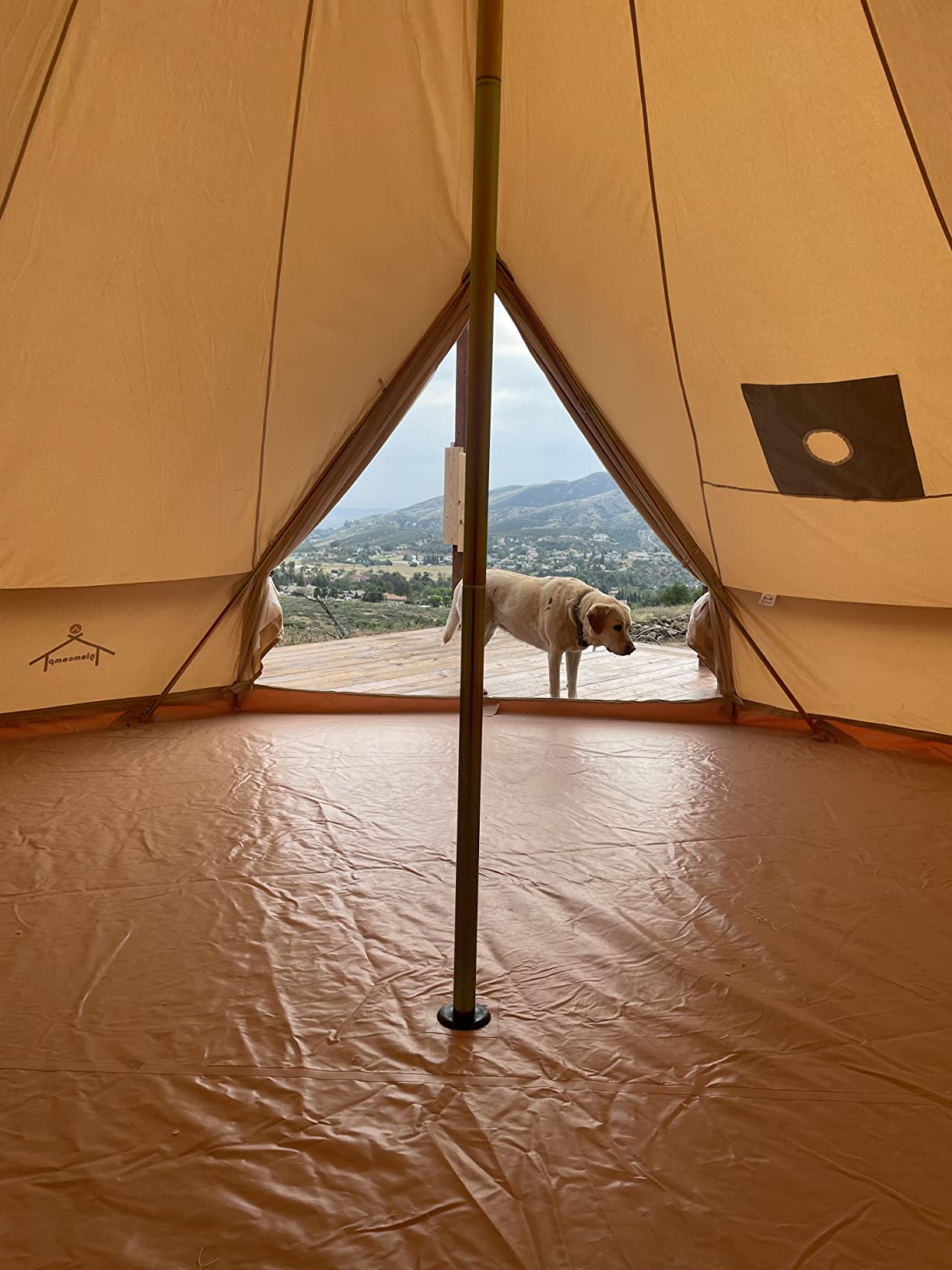 Glamcamp Bell Tent,4 Seasons Breathable Cotton Canvas Yurt Tent - w/Stove Jack,Luxury Camping Tent Outdoor,Zipped Removable Floor customer photo 2