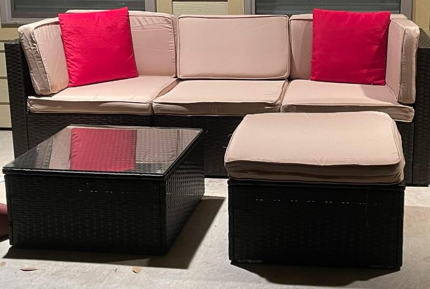 Vongrasig 5 Piece Patio Furniture Sets, Outdoor Patio Set Sectional Sofa customer photo 2
