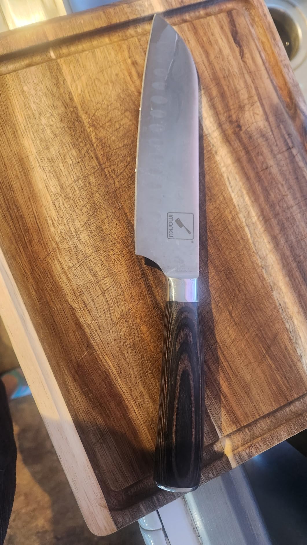 imarku Santoku Knife 7 Inch with Sharp Japanese High Carbon Stainless Steel customer photo 2