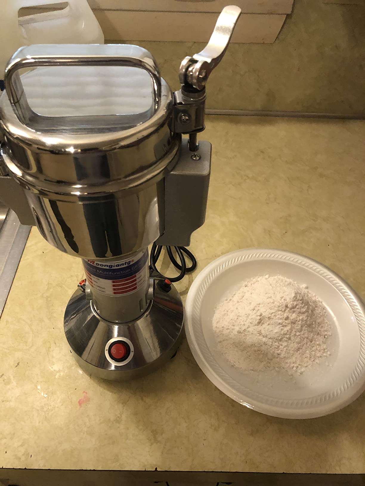 Moongiantgo Grain Mill Grinder Electric, 150g Upright, 110V customer photo 2