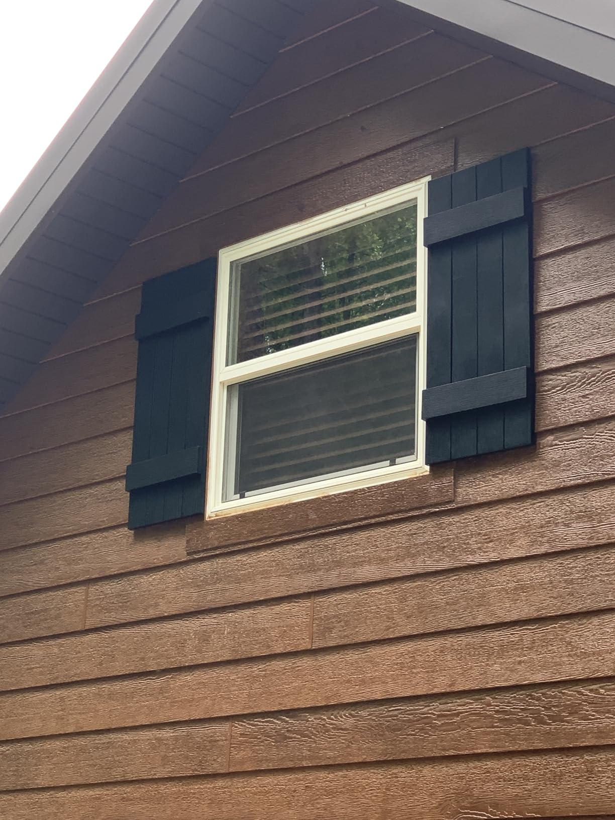 Polaris Homeside 4 Board and Batten Joined Vinyl Shutters (1 Pair) 14-1/2in. x 59in. - 050 Black customer photo 1