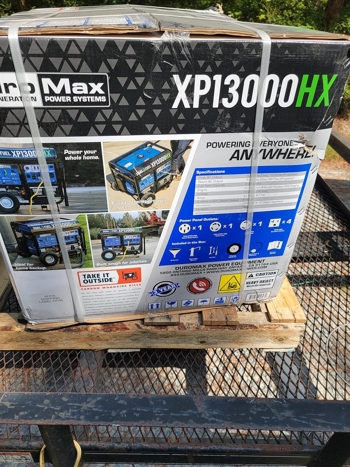 DuroMax XP13000HX 13,000-Watt Dual Fuel Portable Generator - Gas & Propane, Electric Start, Whole Home Power Backup, Transfer Switch Ready, RV & Emergency Ready customer photo 2